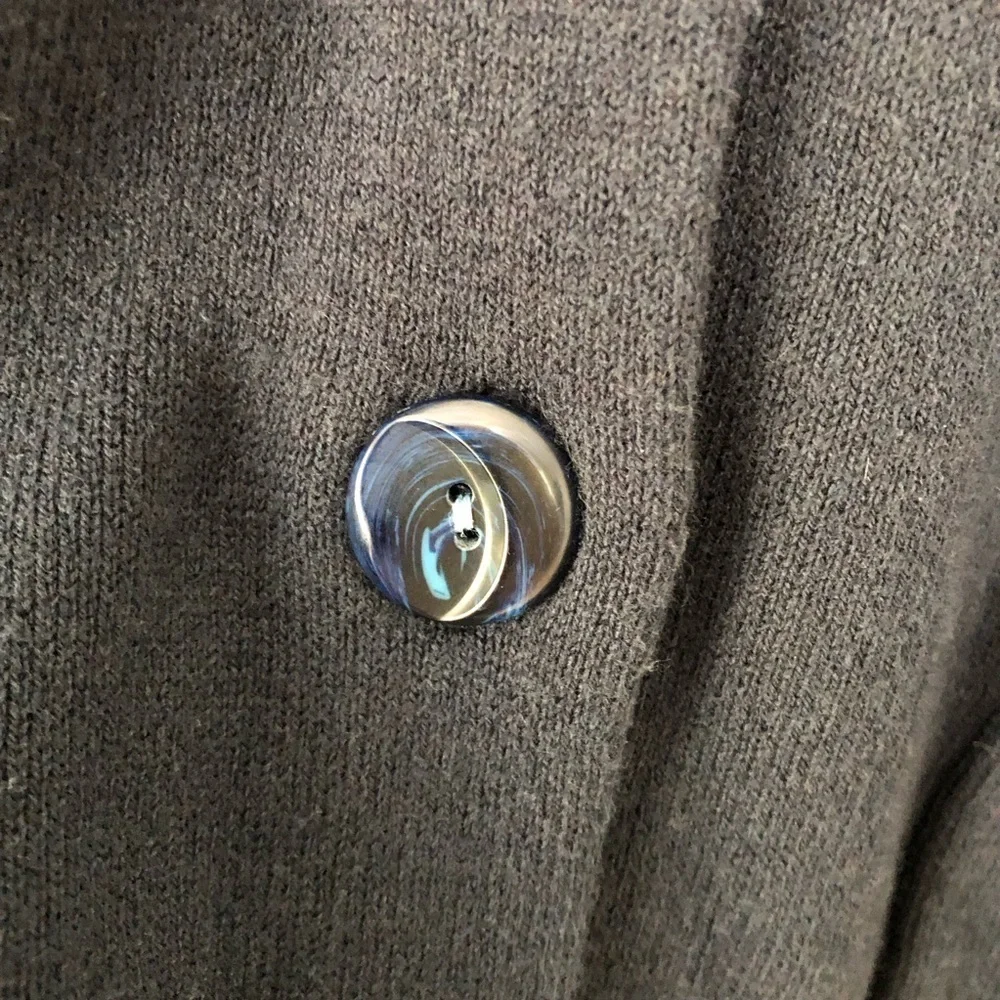 J. Jill Navy Knit Button Front Cardigan Sweater Medium